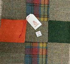 Harris Tweed Patchwork Bundle 5.5inch Squares green and orange mix