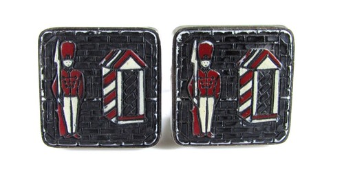Silver tone cufflinks with - cufflinks,