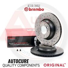 FOR BMW 3 SERIES 325D M SPORT TOURING (E91) FRONT DRILLED BREMBO DISCS NEW OE