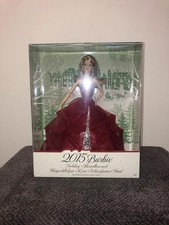 2015 Holiday Celebration Barbie Blond Doll Red Dress Unboxed Collector Item BNWB