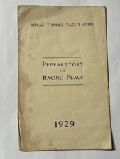 Royal Thames Yacht Club 1929 Preparatory & Racing Flags Brochure Original