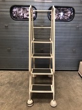 Industrial Platform Step Ladder, Classic Plus Mobile Warehouse Steps, Anti-Slip