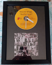 Rolling Stones CD framed Wall Clock exile on main street sleeve 13x9.5 