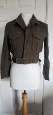 Vintage Military Jacket Size 10 Bond Clothes Shops Blouse Battledress RCAC Green