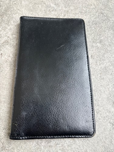 Filofax black leather slimline