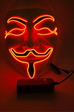 Light Up White Vendetta Mask