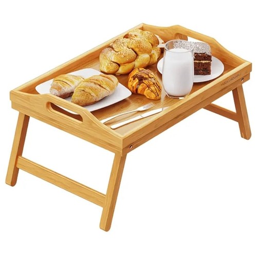 Foldable bamboo bed tray - foldable,