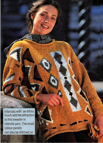 Ladies sweater intarsia
