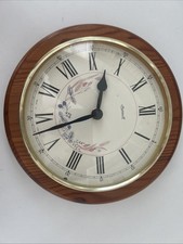 Ingersoll Vintage Antique Wall Clock Wooden Floral 