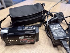 SONY HANDYCAM HDR-CX130E Handheld High-Definition Camcorder Black Charger & Case