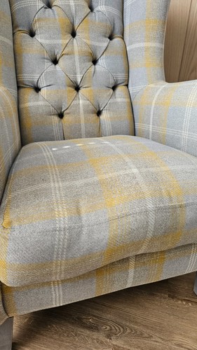 Grey yellow fabric - fabric, seat