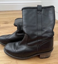 Caterpillar Womens Black Leather CAT Boots Size 5 