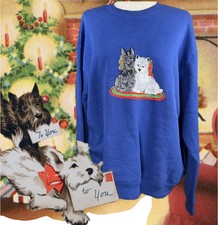 Vtg Terrier Embroidered