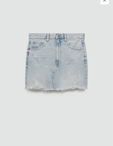 Mango denim mini skirt - denim,