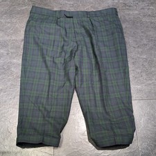 Stromberg Cropped Golf Trousers Mens 42 Dark Tartan Hook & Loop Leg Cuffs