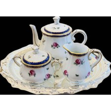Richard Ginori Out of Print Rare Princess Rose Tea Set Bvlgari Hotel Used