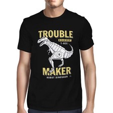 1Tee Mens Robot Dinosaur