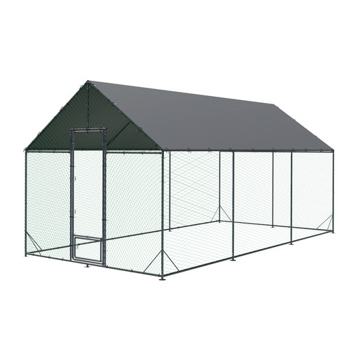Large metal chicken coop run - large,