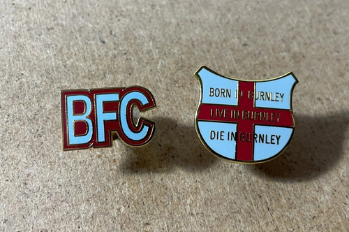 Burnley enamel football badges - burnley,