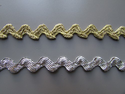Metallic ric rac - ric, braid