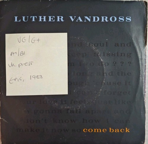 Luther vandross come back - come,
