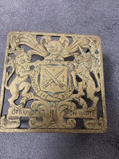 VINTAGE SOLID BRASS TRIVET