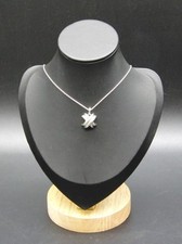 Tiffany & Co. Signature X Cross Pendant Necklace 41cm Sterling Silver 925