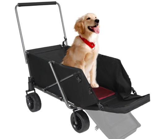 Heavy duty folding dog wagon - folding,