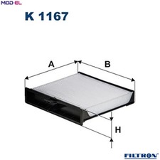 FILTER CABIN AIR K 1167 FOR