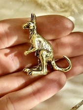 Brass Kangaroo Figurine –