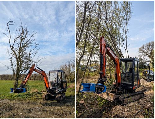 Ton excavator and operator - and,