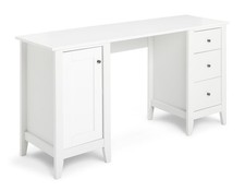 Minato 3 Drawer Office Desk - White | Modern workstation desk