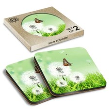 2 x Boxed Square Coasters -