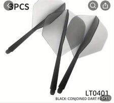 X 9 K Flex Immitation Flights/Stems  Black/Clear X 9 Flights