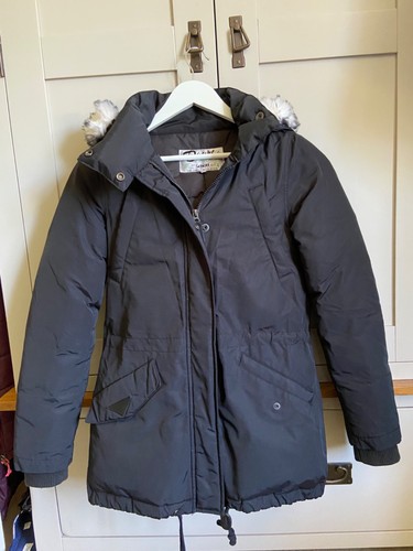 Schott womens down parka black - womens,