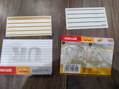 Maxell cassette inlay cards - cassette,