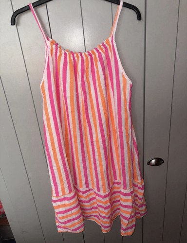 Bright coloured striped frill