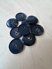 1x Natural Horn Button Dark