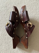 Authentic Gucci VGC HorseBit Women's Leather Slip-on  Mules. UK4/EU37.  Box&Bag