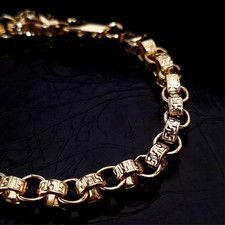 7mm Belcher Bracelet Greek Key