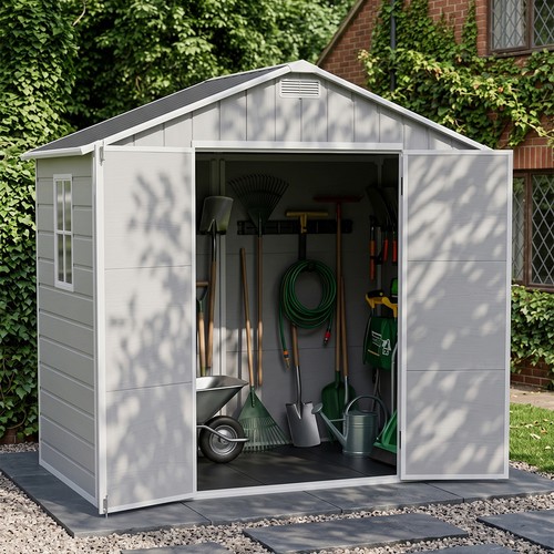 Plastic garden shed - plastic, 8x4ft