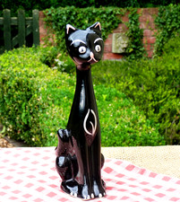 Vintage Black cat Vase 1950s