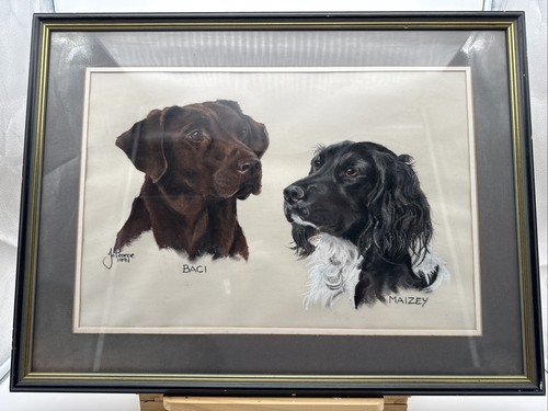 Framed original pastel - framed,