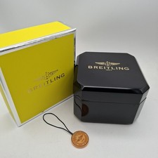 Breitling Used Watch Box Roll Pouch Case  Black Bakelite Type with Tag