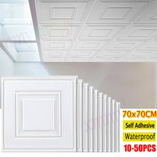 50PC Large Drop Ceiling Tiles Wall Sticker.XPE Self-adhesive.Ceiling Foam Panel