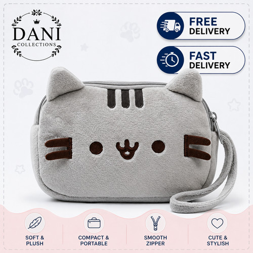 Pusheen plush cosmetic case - pusheen-,