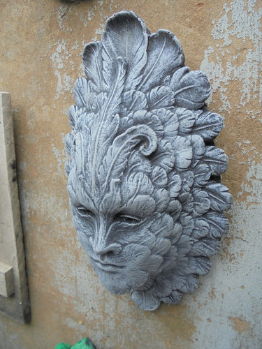 Feather green man wall - feather,