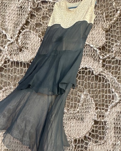 20s 30s dress - silk, lace