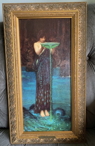 Vintage ornately framed oil - vintage,