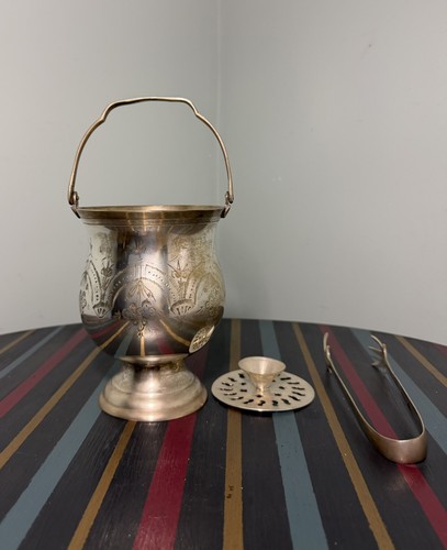 Vintage silver plated brass - silver-plated,